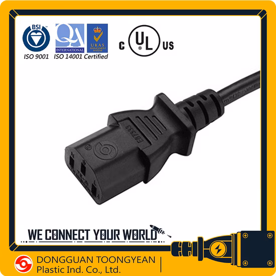 América Canadá UL cUL Aprovação EUA Cabo de alimentação CA Conector C15 de alta temperatura